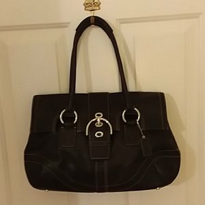 Coach Black Leather Satchel